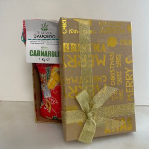 SCATOLA NATALIZIA CON RISO CARNAROLI