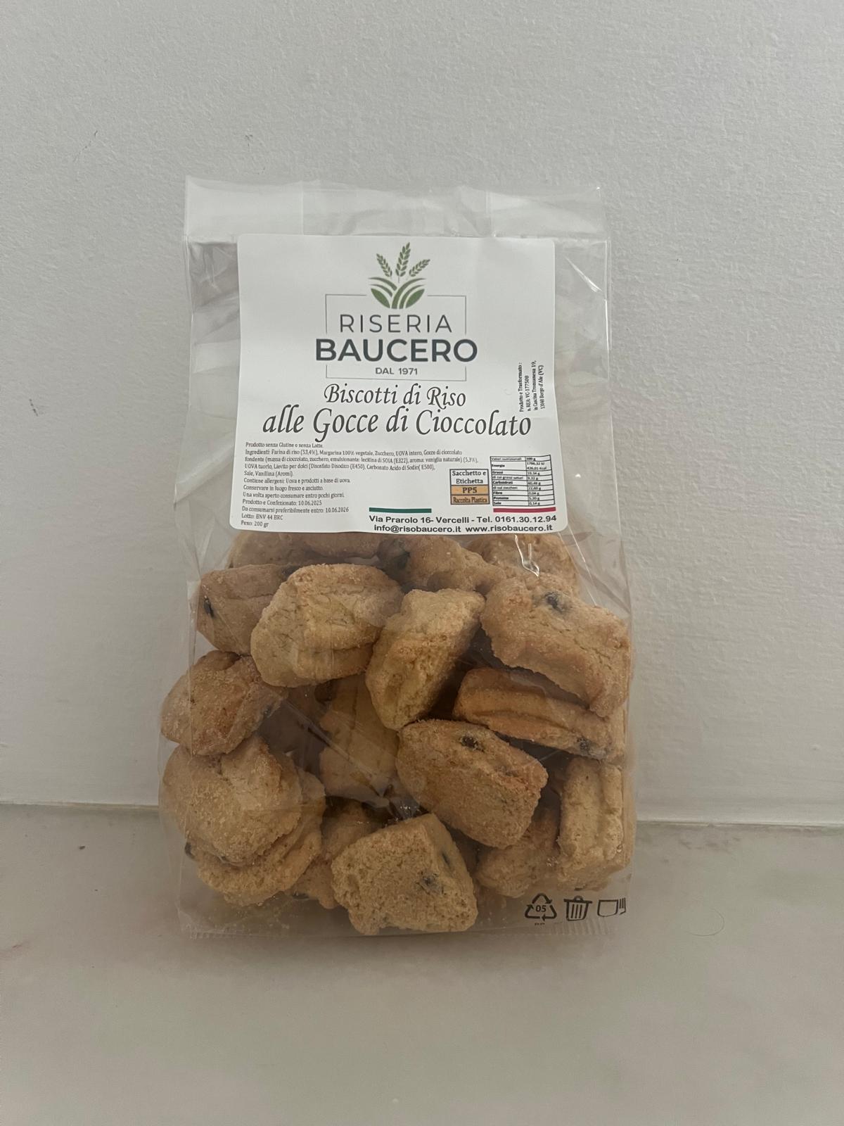 Biscotti di Riso alle Gocce di Cioccolato