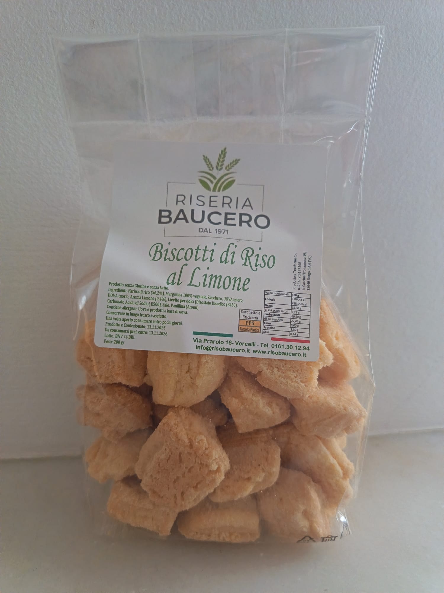 Biscotti di Riso al Limone