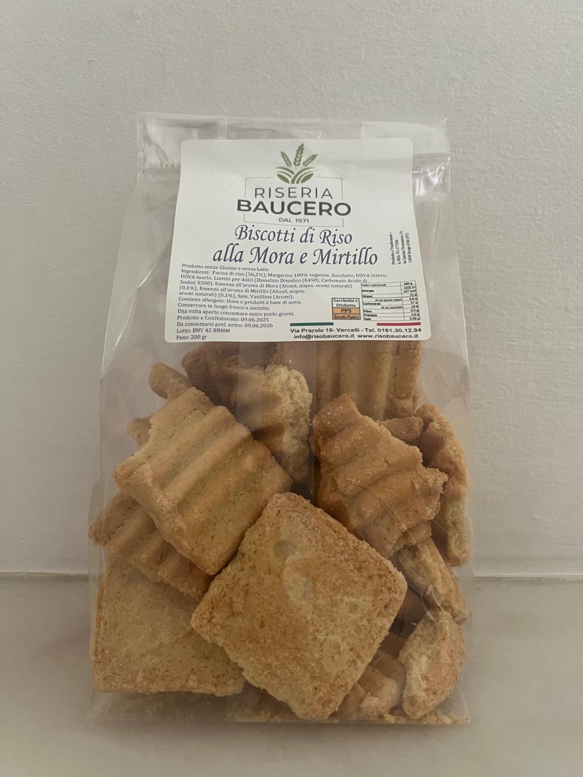 Biscotti di Riso alla Mora e Mirtillo